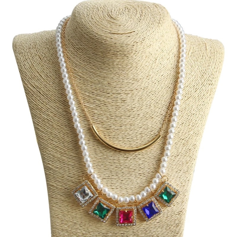 Colorful Crystal Pearl Pendant